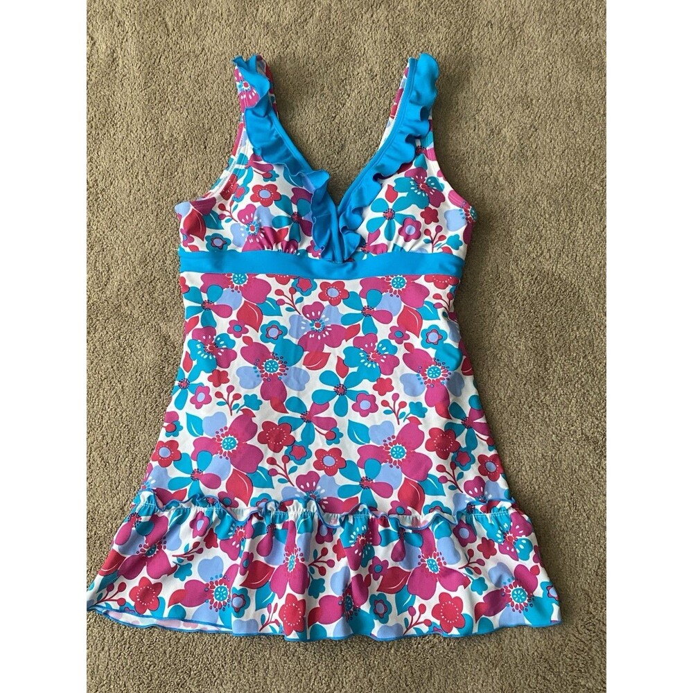 Miaou Rou 90s Y2K Style Floral Swim Dress US Size M-L